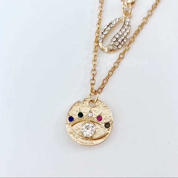 Jewelry - Layered dainty lucky charm necklace